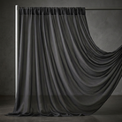 Chiffon Drapery Panel in Gray 1665 - drapery view 2