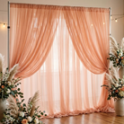 Chiffon Drapery Panel in Peach 4122 - drapery view 2