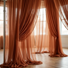 Chiffon Drapery Panel in Copper 0023 - drapery view 5