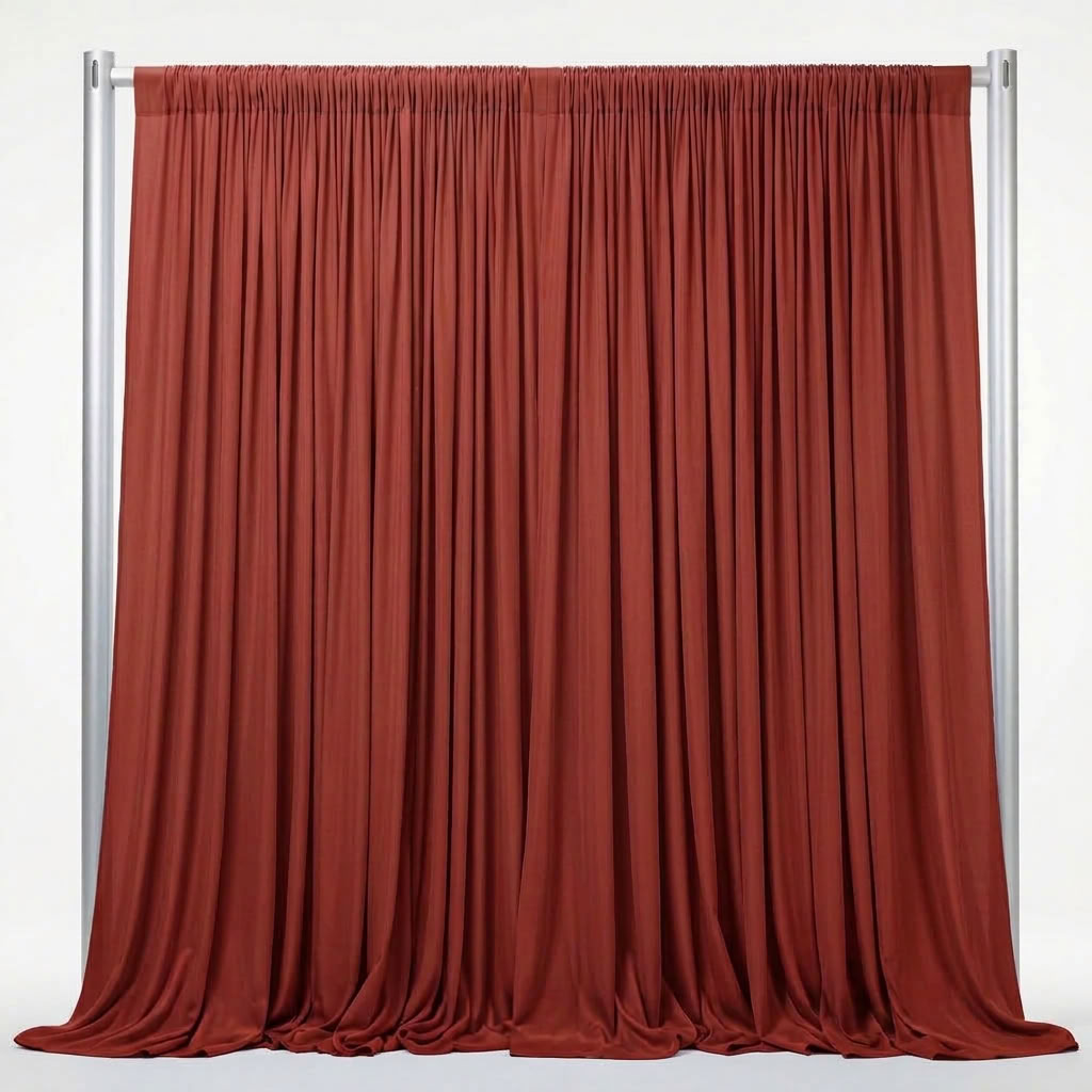 Interlock (Stretch) Drapery Panel in Cinnamon 8599 - fabric view 2