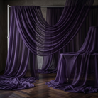 Chiffon Drapery Panel in Purple 1660 - drapery view 8