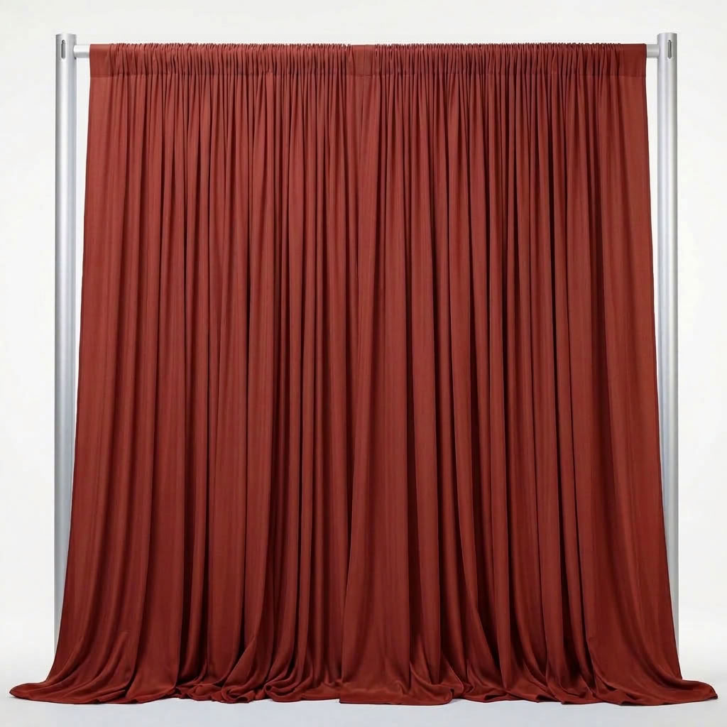 Interlock (Stretch) Drapery Panel in Cinnamon 8599 - fabric view 1