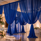 Chiffon Drapery Panel in Royal 1149 - drapery view 4