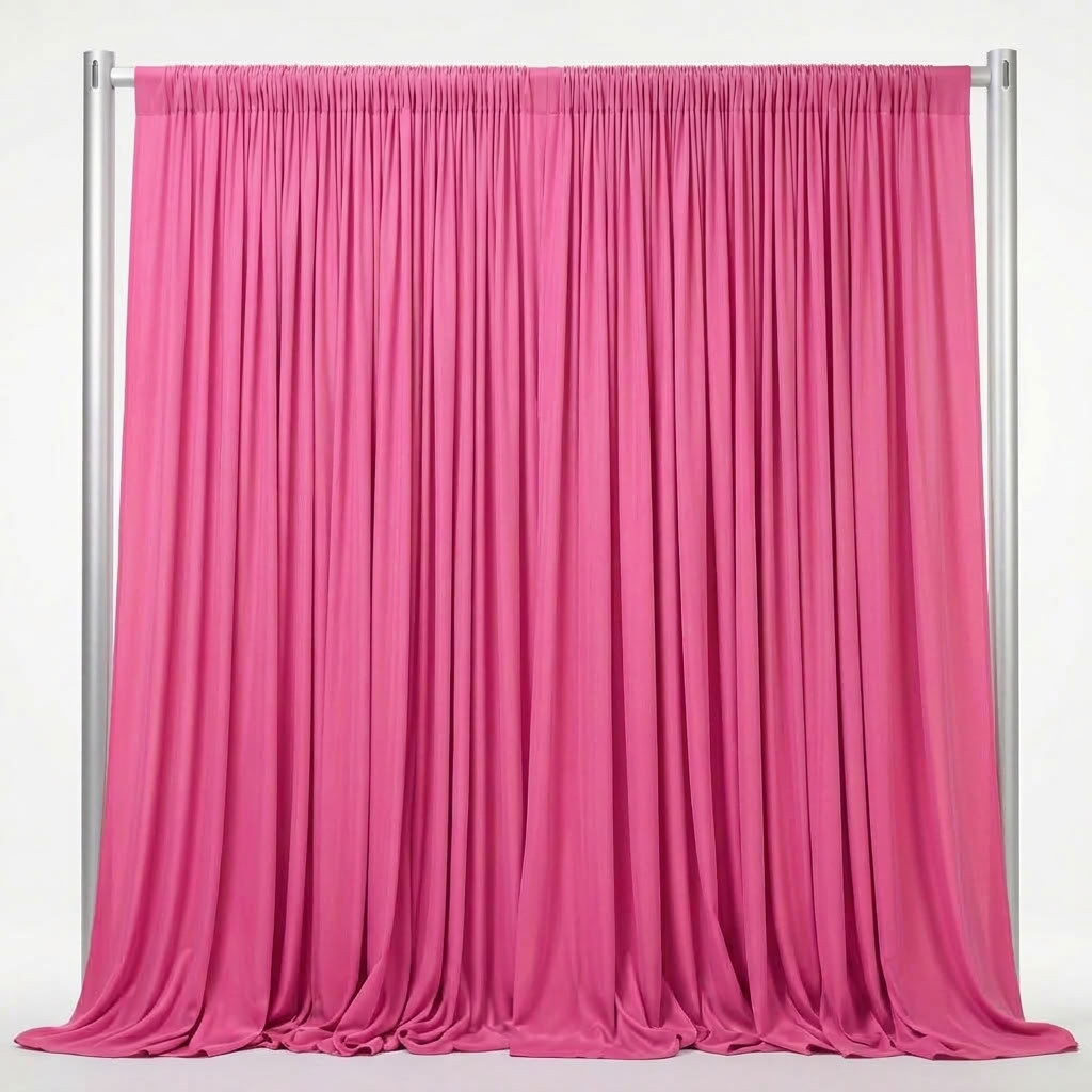 Interlock (Stretch) Drapery Panel in Hot Pink 8198 - fabric view 2