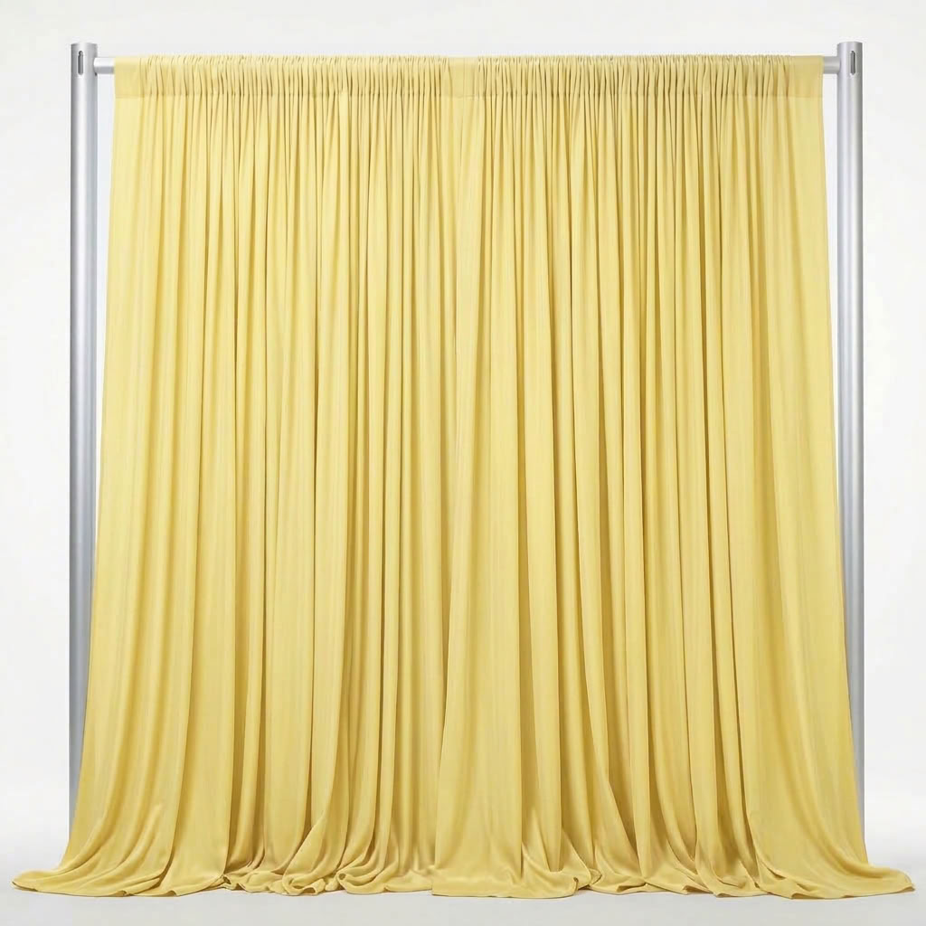 Interlock (Stretch) Drapery Panel in Yellow 0013 - fabric view 2