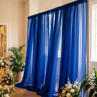 Chiffon Drapery Panel in Royal 1148 - drapery view 6
