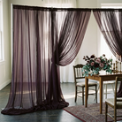 Chiffon Drapery Panel in Raisin 1356 - drapery view 2