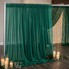 Chiffon Drapery Panel in Emerald 5638 - drapery view 3