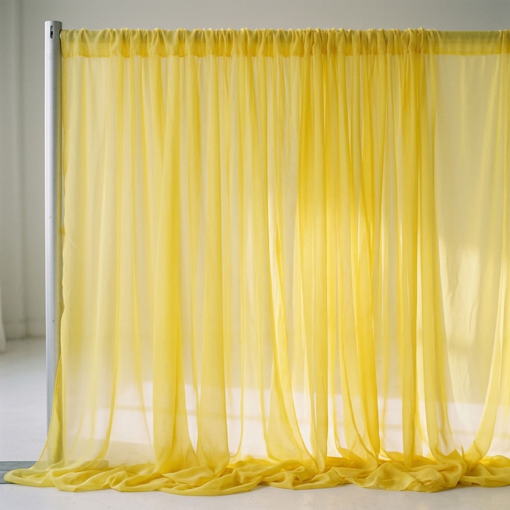 Chiffon Drapery Panel in Spa/Sorbet 615 - drapery view 3