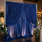 Chiffon Drapery Panel in Royal 1149 - drapery view 2