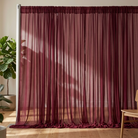 Chiffon Drapery Panel in Burgundy 1232 - drapery view 8