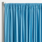 Interlock (Stretch) Drapery Panel in Turquoise 1141 - hanging drapery
