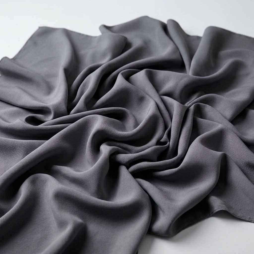 Interlock (Stretch) Drapery Panel in Gray/S 3218 - fabric detail 1