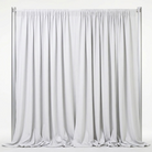 Interlock (Stretch) Drapery Panel in White 1101 - fabric view 2