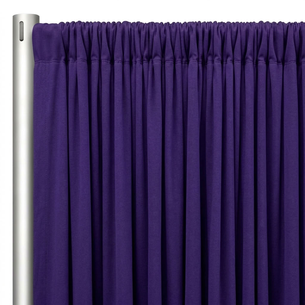 Interlock (Stretch) Drapery Panel in Purple/D 6668 - hanging drapery