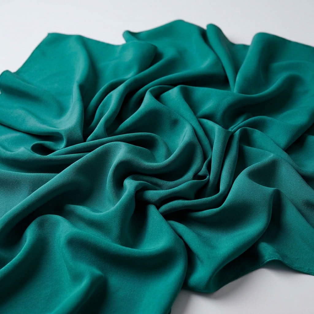 Interlock (Stretch) Wholesale Fabric in Jade/D 2001 - loose-fold fabric view