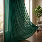 Chiffon Drapery Panel in Emerald 5638 - drapery view 1