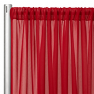 Chiffon Drapery Panel in Red/Lipstck 1193 - hanging panel