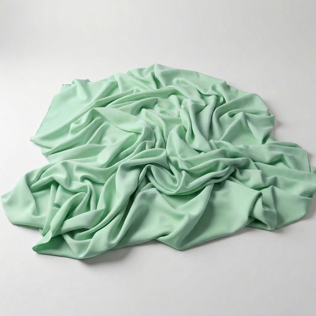 Interlock (Stretch) Wholesale Fabric in Mint 1765 - piled fabric view