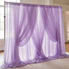 Chiffon Drapery Panel in Lilac 1172 - drapery view 8