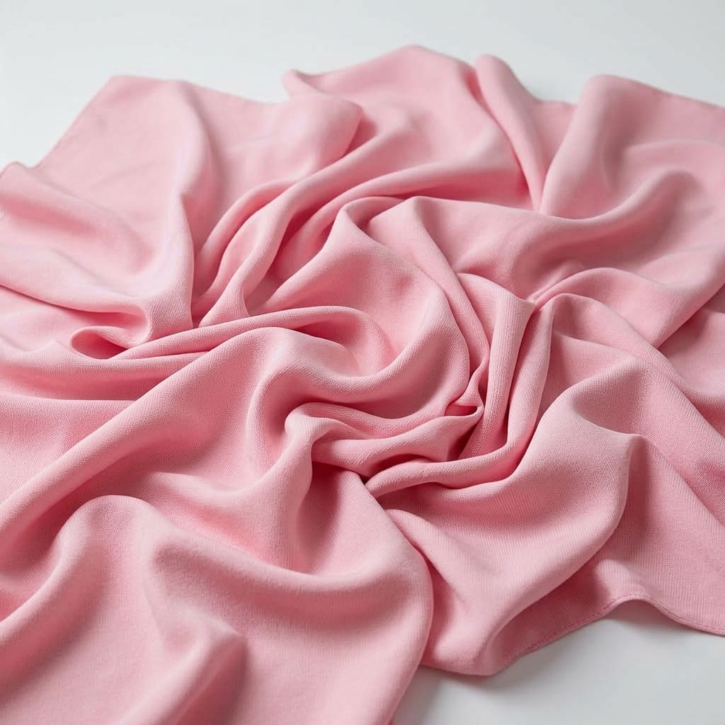 Interlock (Stretch) Wholesale Fabric in Pink Bubble 8602 - loose-fold fabric view