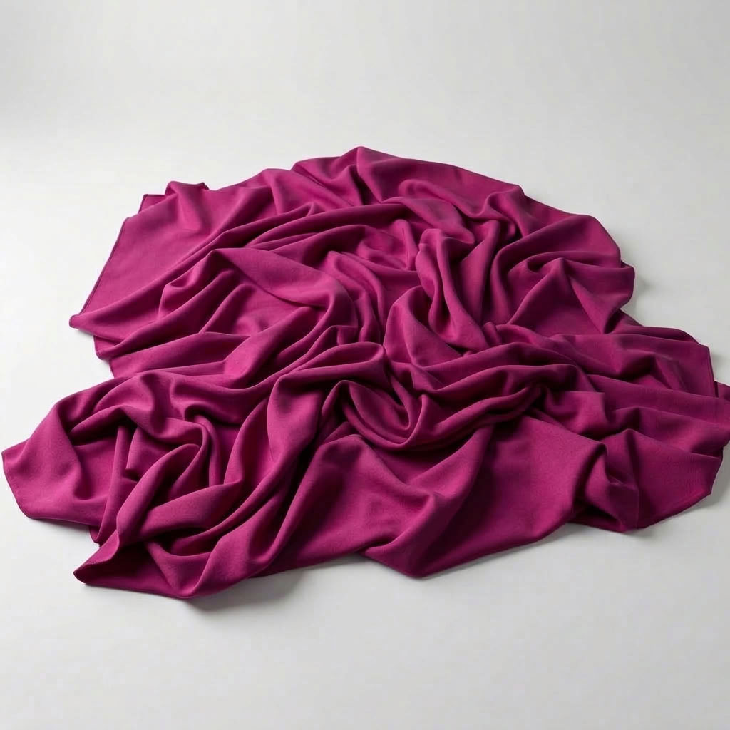 Interlock (Stretch) Wholesale Fabric in Magenta 1825 - piled fabric view