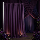 Chiffon Drapery Panel in Purple 1660 - drapery view 5