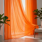 Chiffon Drapery Panel in Orange 1608 - drapery view 2