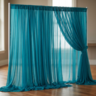 Chiffon Drapery Panel in Aqua 1136 - drapery view 2