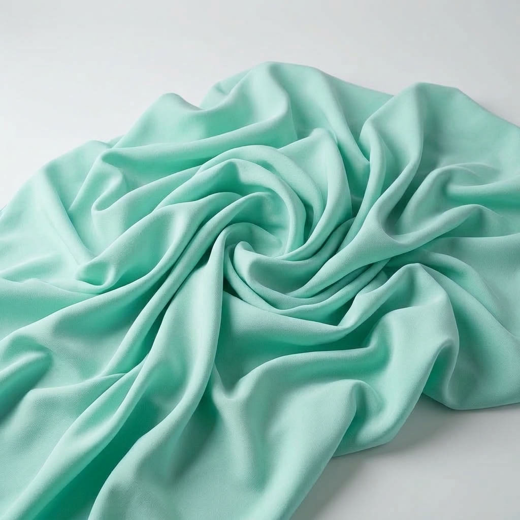 Interlock (Stretch) Drapery Panel in Mint 1769 - fabric detail 1