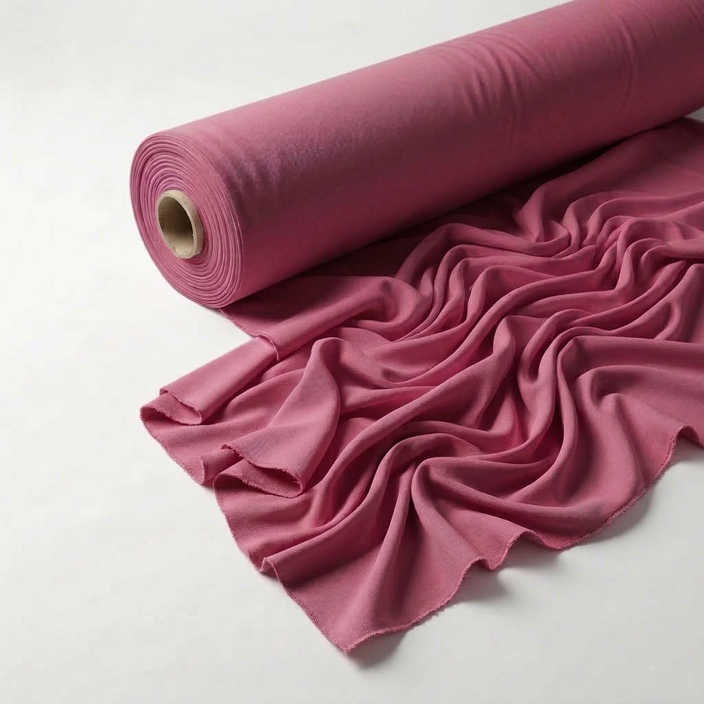 Interlock (Stretch) Drapery Panel in Rose/D 8177 - fabric roll