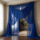 Chiffon Drapery Panel in Royal 1148 - drapery view 8