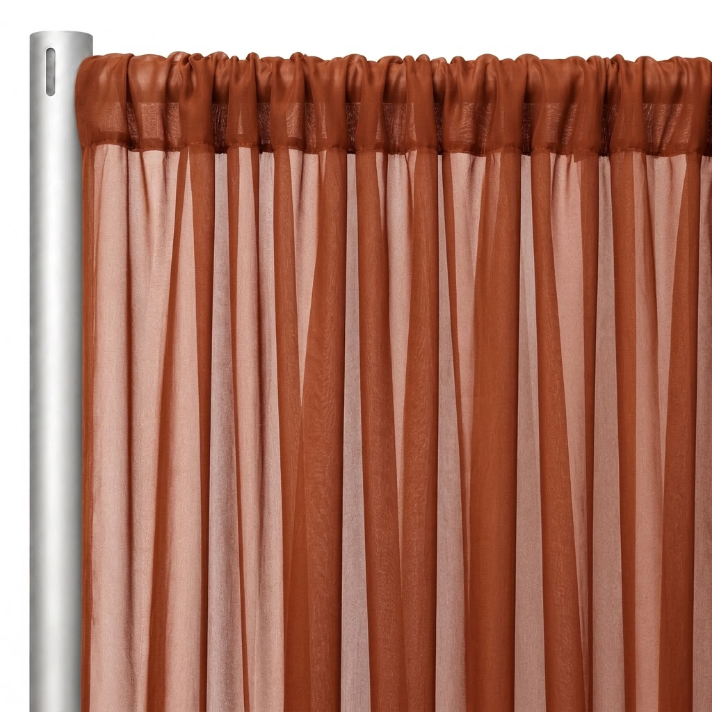 Chiffon Drapery Panel in Copper 0023 - hanging panel