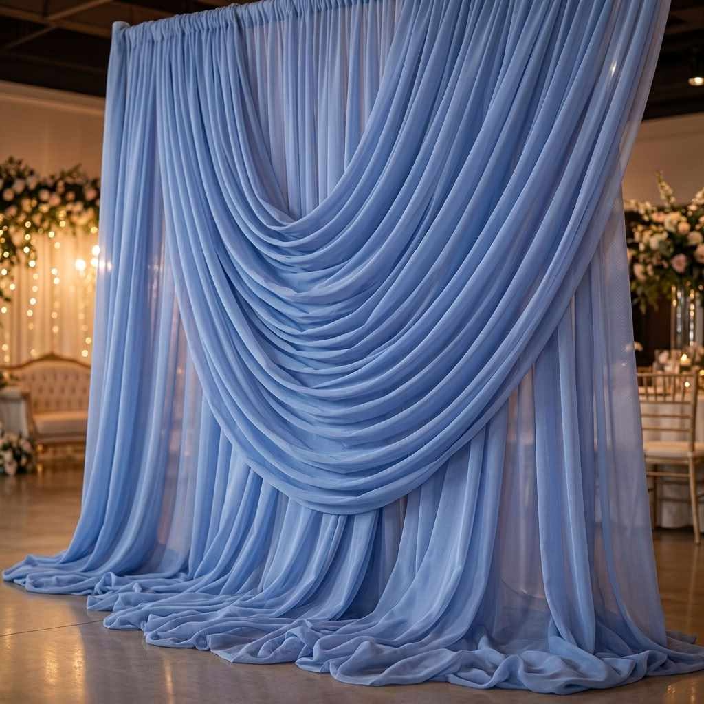 Chiffon Drapery Panel in Perry 1500 - drapery view 5