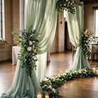 Chiffon Drapery Panel in Sage 1152 - drapery view 8