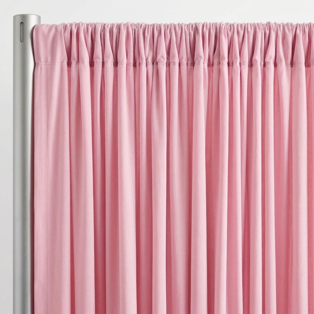 Interlock (Stretch) Drapery Panel in Pink Bubble 8602 - hanging drapery