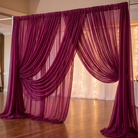 Chiffon Drapery Panel in Magenta 1281 - drapery view 5