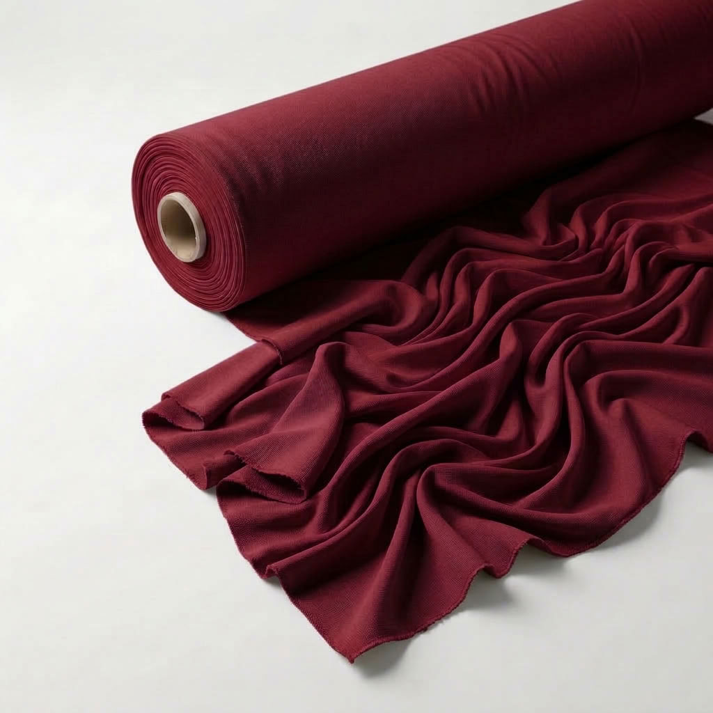 Interlock (Stretch) Wholesale Fabric in Wine 1401 - fabric roll