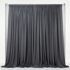 Interlock (Stretch) Drapery Panel in Charcoal 1149 - fabric view 1