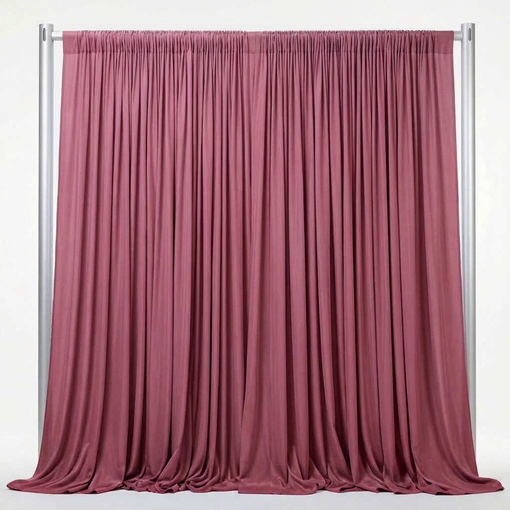 Interlock (Stretch) Drapery Panel in Rose/D 8177 - fabric view 2