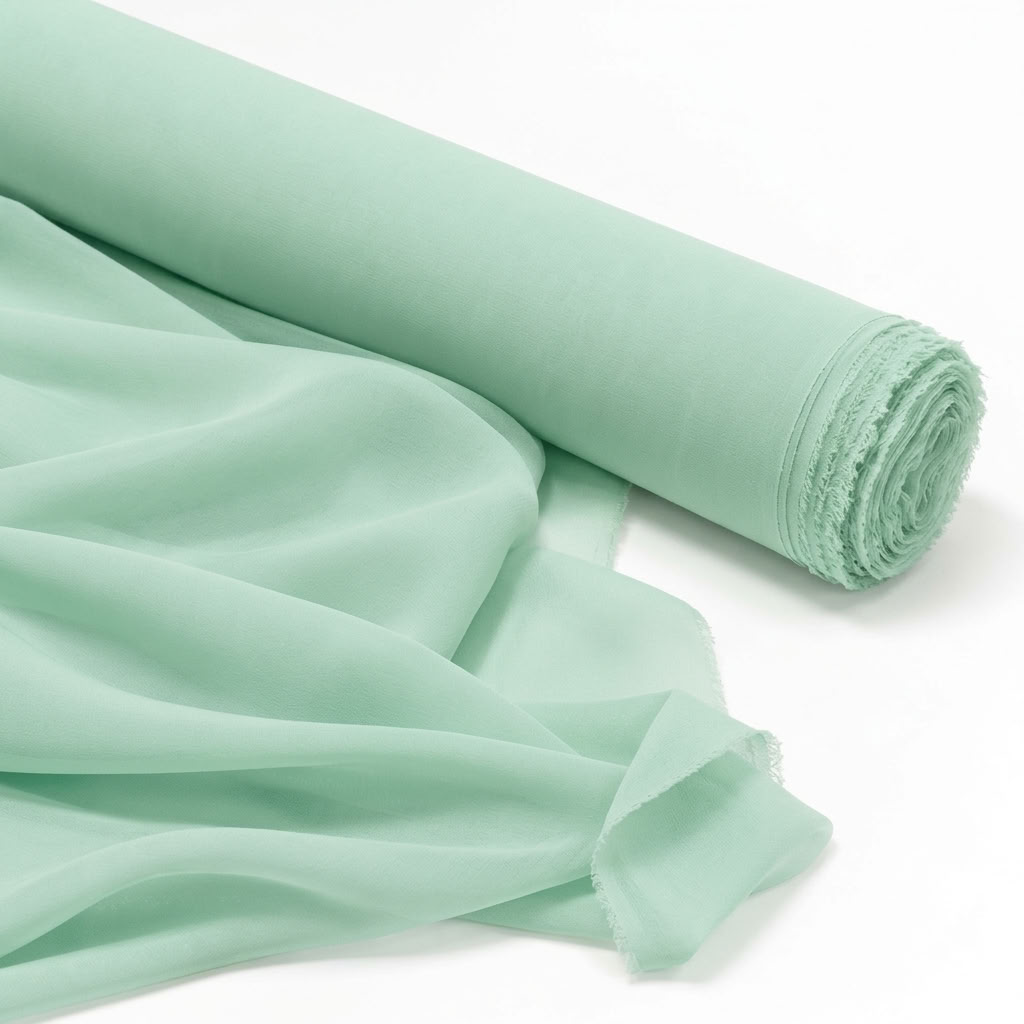 Chiffon wholesale fabric in Mint 1765 - fabric roll