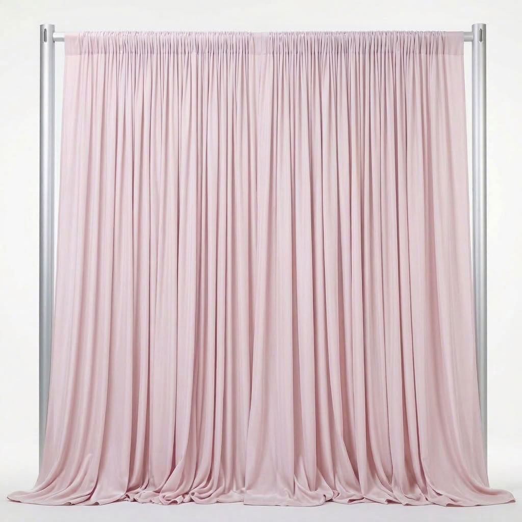 Interlock (Stretch) Drapery Panel in Pink 1155 - fabric view 2