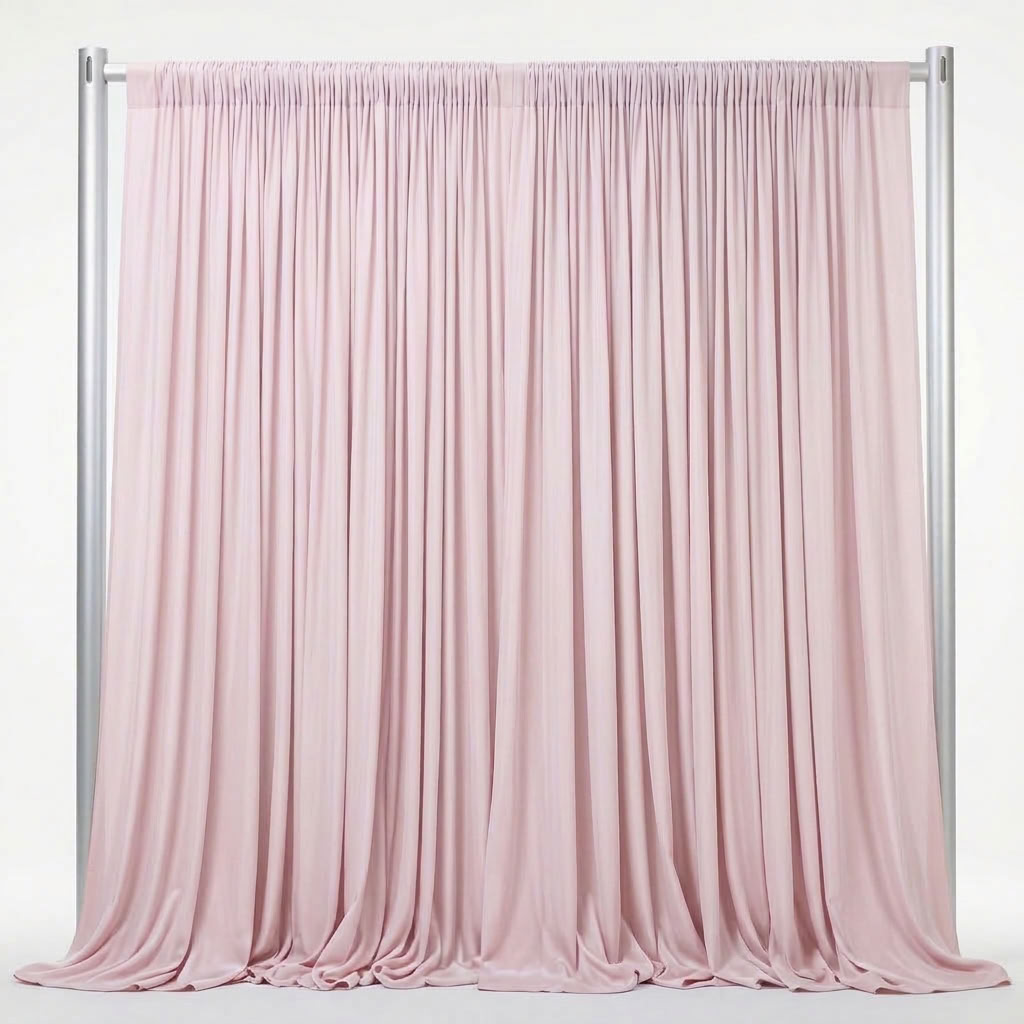 Interlock (Stretch) Drapery Panel in Pink 1155 - fabric view 1