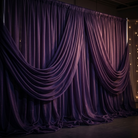 Chiffon Drapery Panel in Purple 1660 - drapery view 7