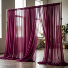 Chiffon Drapery Panel in Magenta 1281 - drapery view 4