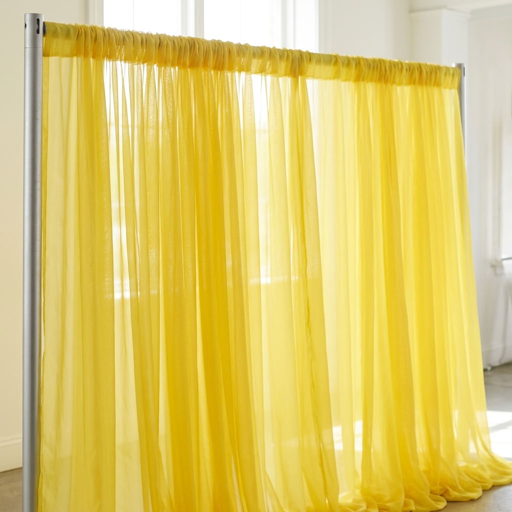 Chiffon Drapery Panel in Spa/Sorbet 615 - drapery view 1