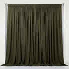 Interlock (Stretch) Drapery Panel in Olive/D 8335 - fabric view 1