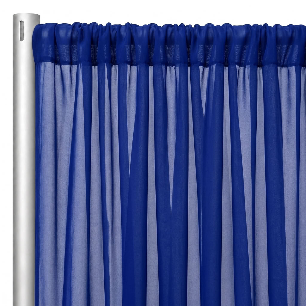Chiffon Drapery Panel in Royal 1148 - hanging panel
