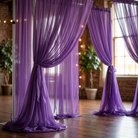Chiffon Drapery Panel in Purple 1258 - drapery view 4