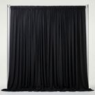 Interlock (Stretch) Drapery Panel in Black - fabric view 2
